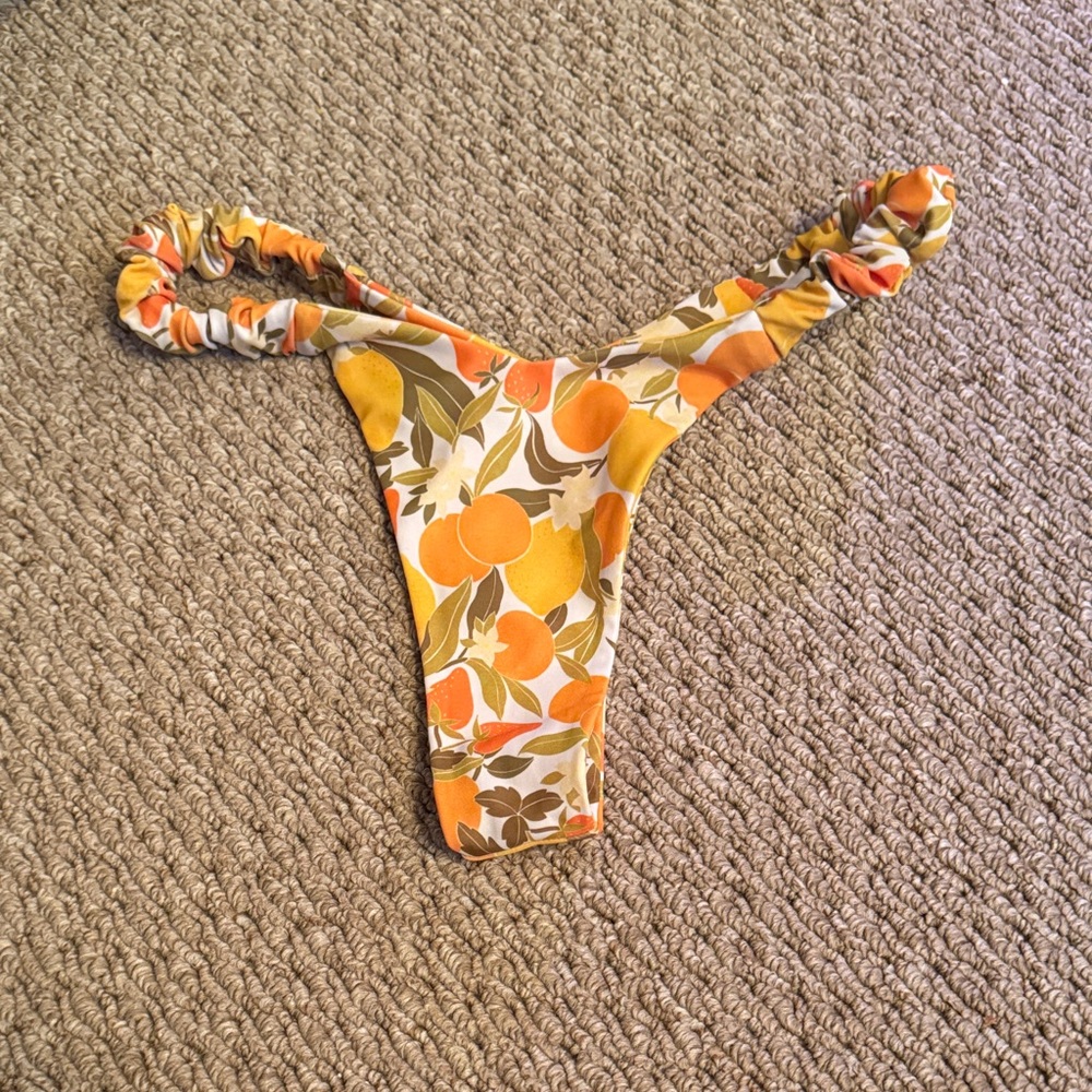Kulani Kinis Orange & Yellow Citrus Print Bikini Bottom